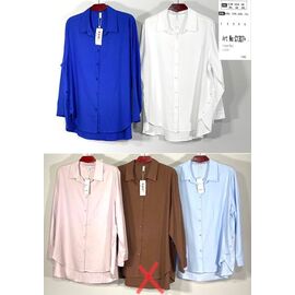 Сорочка жіноча 1307+ l.blue р.52-60 "BASE" недорого оптом від прямого постачальника