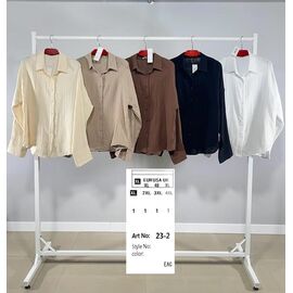 Фотография Рубашка женская 23-2 brown р.XL-4XL "BASE" недорого оптом от прямого поставщика