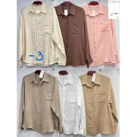 Фотография Рубашка женская 4021-3 l.beige р.XL-4XL "BASE" недорого оптом от прямого поставщика