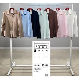 Фотография Рубашка женская 7281+ l.blue р.S-XL "BASE" недорого оптом от прямого поставщика