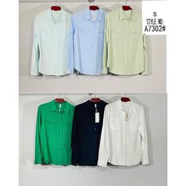 Фотография Рубашка женская 7302 mint р.40-48 "BASE" недорого оптом от прямого поставщика