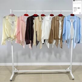 Фотография Рубашка женская 822+ pink р.XL-5XL "BASE" недорого оптом от прямого поставщика