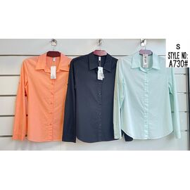 Фотография Рубашка женская A730 black р.44-52 "BASE" недорого оптом от прямого поставщика