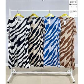 Фотография Платье летнее женское CL8078 brown р.2XL-6XL "BASE" недорого оптом от прямого поставщика