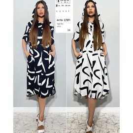 Сукня літня жіноча L737 black р.L-4XL "BASE" недорого оптом від прямого постачальника