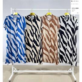 Сукня літня жіноча L830 beige-black р.L-4XL "BASE" недорого оптом від прямого постачальника