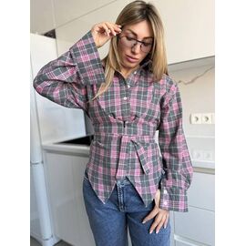 Фотография Рубашка женская 283 grey-pink р.42-48 "Adam&Eva" недорого оптом от прямого поставщика