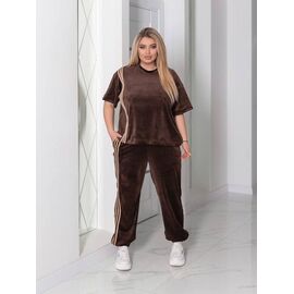 Фотография Костюм спортивный женский 1359 brown р.50-64 "Seven Zikina" недорого оптом от прямого поставщика