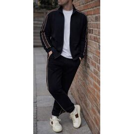 Фотография Костюм спортивный мужской 952 black-brown р.46-56 "Seven Zikina" недорого оптом от прямого поставщика