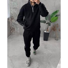 Фотография Костюм спортивный мужской 956 black р.46-56 "Seven Zikina" недорого оптом от прямого поставщика