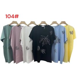 Фотография Футболка женская 104 mix р.52-58 "Katty" недорого оптом от прямого поставщика