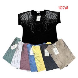 Фотография Футболка женская 107 mix р.52-56 "Katty" недорого оптом от прямого поставщика