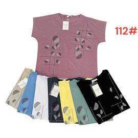 Фотография Футболка женская 112 mix р.52-56 "Katty" недорого оптом от прямого поставщика