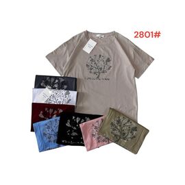 Фотография Футболка женская 2801 mix р.50-54 "Katty" недорого оптом от прямого поставщика