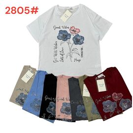 Фотография Футболка женская 2805 mix р.50-54 "Katty" недорого оптом от прямого поставщика