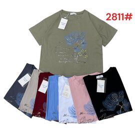 Фотография Футболка женская 2811 mix р.50-54 "Katty" недорого оптом от прямого поставщика