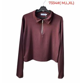 Фотография Свитер женский 7334 brown р.L-2XL "Katty" недорого оптом от прямого поставщика