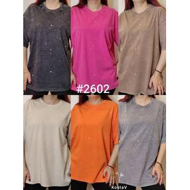 Фотография Футболка женская 2602 mix р.44-48 "Kosta" недорого оптом от прямого поставщика