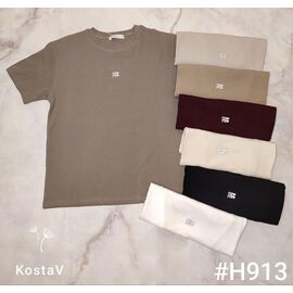 Фотография Футболка женская H913 mix р.54-60 "Kosta" недорого оптом от прямого поставщика