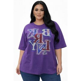 Фотография Футболка женская 25103 purple р.46-48 "Elena&Vika" недорого оптом от прямого поставщика