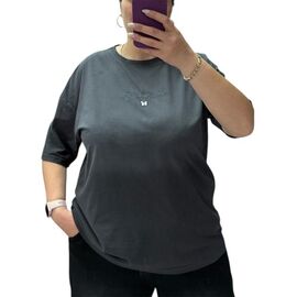 Фотография Футболка женская 25107 grey р.46-58 "Elena&Vika" недорого оптом от прямого поставщика