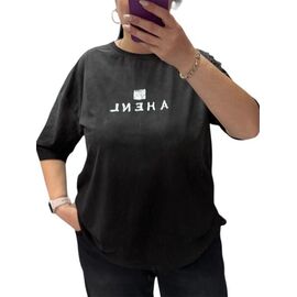 Фотография Футболка женская 25108 black р.46-58 "Elena&Vika" недорого оптом от прямого поставщика