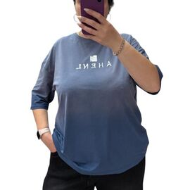 Фотография Футболка женская 25108 blue р.46-58 "Elena&Vika" недорого оптом от прямого поставщика