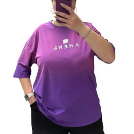 Фотография Футболка женская 25108 purple р.46-58 "Elena&Vika" недорого оптом от прямого поставщика