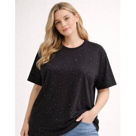 Фотография Футболка женская 26001 black р.52-56 "Elena&Vika" недорого оптом от прямого поставщика