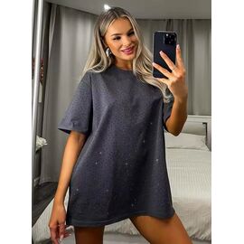 Фотография Футболка женская 26001 grey р.52-56 "Elena&Vika" недорого оптом от прямого поставщика