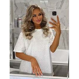 Фотография Футболка женская 26001 white р.52-56 "Elena&Vika" недорого оптом от прямого поставщика