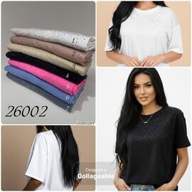 Фотография Футболка женская 26002 pink р.52-56 "Elena&Vika" недорого оптом от прямого поставщика