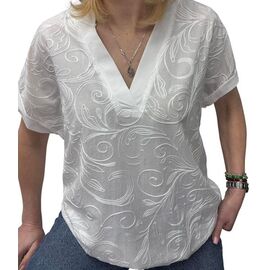 футболка жіноча 26003 white р.48-54 "Elena&Vika" недорого оптом від прямого постачальника