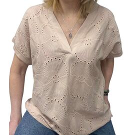 футболка жіноча 26004 beige р.48-54 "Elena&Vika" недорого оптом від прямого постачальника