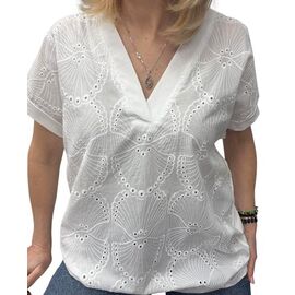 футболка жіноча 26004 white р.48-54 "Elena&Vika" недорого оптом від прямого постачальника