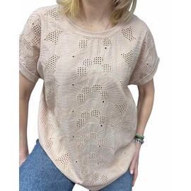 футболка жіноча 26005 beige р.48-54 "Elena&Vika" недорого оптом від прямого постачальника