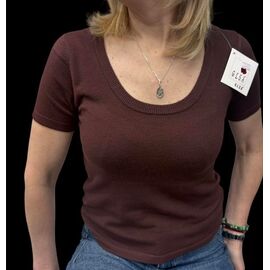 футболка жіноча 26114 brown р.42-46 "Elena&Vika" недорого оптом від прямого постачальника