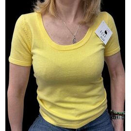 Фотография Футболка женская 26114 yellow р.42-46 "Elena&Vika" недорого оптом от прямого поставщика