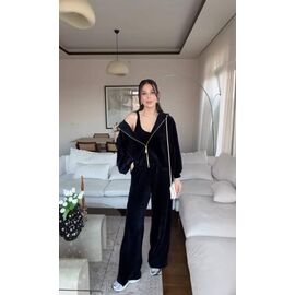 Фотография Костюм спортивный женский тёплый 1176 black р.42-58 "FEMZONE" недорого оптом от прямого поставщика