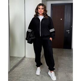 Фотография Костюм спортивный женский тёплый 1177 black р.42-58 "FEMZONE" недорого оптом от прямого поставщика