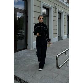 Фотография Костюм спортивный женский тёплый 1179 black р.42-52 "FEMZONE" недорого оптом от прямого поставщика