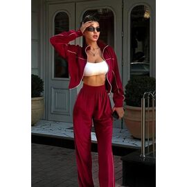 Фотография Костюм спортивный женский тёплый 1179 red р.42-52 "FEMZONE" недорого оптом от прямого поставщика