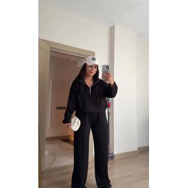 Фотография Костюм спортивный женский тёплый 1180 black р.42-58 "FEMZONE" недорого оптом от прямого поставщика