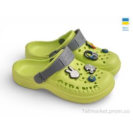 Фотография Кроксы детские летние Лето 009 салатовий (8 пар р.30-35) "Rai shoes" недорого оптом от прямого поставщика