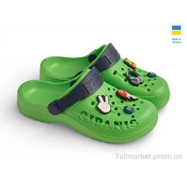 Фотография Кроксы детские летние Лето 009 зелений (8 пар р.30-35) "Rai shoes" недорого оптом от прямого поставщика
