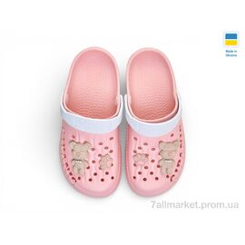 Фотография Кроксы детские летние Лето 009 персик (8 пар р.30-35) "Rai shoes" недорого оптом от прямого поставщика