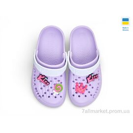 Фотография Кроксы детские летние Лето 009 бузок (8 пар р.30-35) "Rai shoes" недорого оптом от прямого поставщика