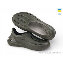 Крокси чоловічі легкі Літо CM137 хакі (6 пар р.41-45) "Rai shoes" недорого оптом від прямого постачальника