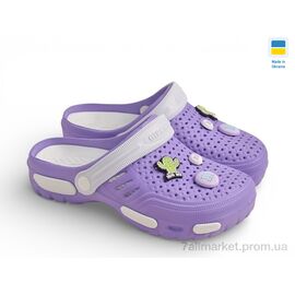 Крокси жіночі літні Літо СД48 бузок (6 пар р.36-41) "Rai shoes" недорого оптом від прямого постачальника