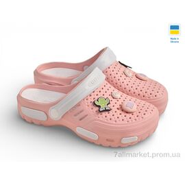 Крокси жіночі літні Літо СД48 персик (6 пар р.36-41) "Rai shoes" недорого оптом від прямого постачальника